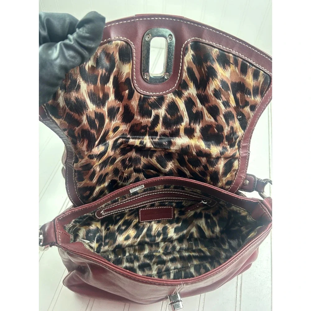 Sophia Caperelli Vintage Y2K 2000's Red Genuine Leather Small Shoulder Handbag - Picture 7 of 14